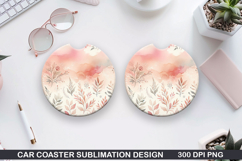 Car Coaster Sublimation| Coaster PNG Design Product Image 1