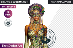 Mardi Gras Carnival Masquerade Clipart PNG scrapbooking Product Image 1