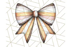 Fall Bow Clipart, Autumn Hair Bows PNG, Fall Ribbon Png Product Image 5