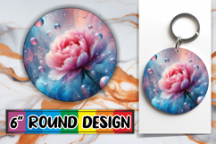 Timeless Circle Keychain Magic, 3D Flower Product Image 1