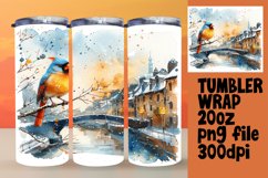 Winter Holiday Cardinal Bird Wrap | 20oz Tumbler Product Image 1