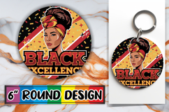 Joyful Coaster Round Style, Black Woman Product Image 1