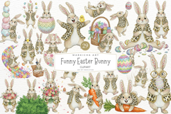 Funny Easter Bunny Clipart Product Image 1