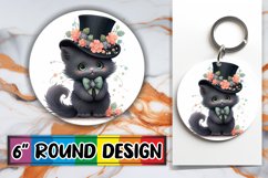 Sweet Round Cat Sublimation Artwork Product Image 1