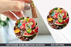 Keychain Sublimation - Summer Keychain PNG Design Product Image 1