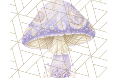 Dreamy Patterned Mushroom Clipart PNG, Forest Elements Png Product Image 5