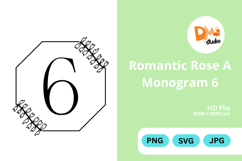 Romantic Rose Monogram Art Product Image 1
