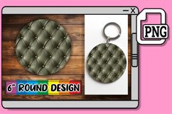 Quilted Puff Round Design Circle Sublimation Product Image 1