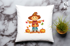 Cute Autumn Scarecrow Clipart Sublimation PNG Product Image 3