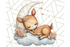 Woodland Nursery Baby Animals Clipart, Cute Animals Png Product Image 5