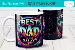 Best Dad mug wrap sublimation PNG | Father's day mug PNG Product Image 2