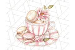 Pastel Tea Clip Art PNG with Sweets and Floral Accents Png Product Image 5