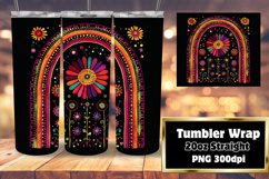 Chromatic Nightfall: Rainbow Tumbler Sublimation Product Image 1