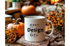 Thanksgiving 11oz white blank Coffee Mug Mockup Product Image 1