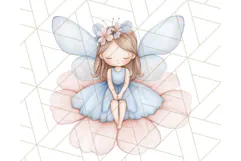 Pastel Blue Fairy Garden Clipart, Enchanted Cottagecore Png Product Image 5