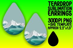Gradient Design Teardrop Earrings for Creative Sublimation Product Image 1