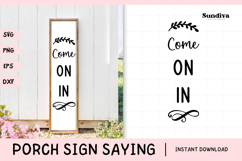 Porch Sign Saying SVG | Come On In Product Image 1
