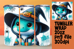 Creative 20oz Tumbler Template , Halloween Dino Product Image 1