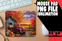Vintage Harvest Pickup Mouse Pad PNG Print Product Image 1