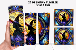 Witch Skinny Tumbler 20oz Wrap Design, Halloween Tumbler PNG Product Image 1