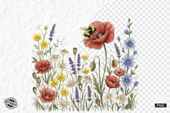 1920 Botanical Summer Wildflowers Clipart Product Image 1