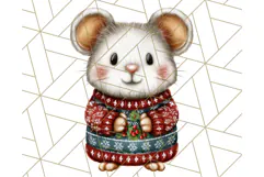 Christmas Animal Clipart, Festive Animals in Holiday Outfits Product Image 5