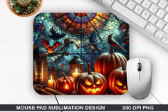 Pumpkin Mouse Pad, Halloween Mouse Pad PNG Design, Halloween Product Image 1
