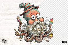 Whimsical Summer Octopus Clipart Product Image 1