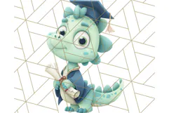 Dinosaur Costume Clipart, Cute Dinos in Halloween Outfits Product Image 5