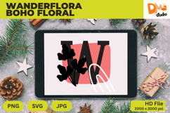 Wanderflora Boho Floral Monogram Product Image 1