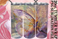 Glittery Butterfly Tumbler Wrap Design 20oz Product Image 1