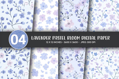 Lavender Pastel Bloom Digital Paper Product Image 1
