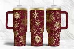Tumbler laser svg| 40oz Tumbler Christmas Snowflakes wrap Product Image 1