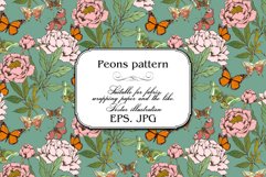 Seamless pattern. Peony flowers. Product Image 4
