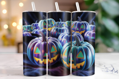 Halloween Pumpkin Tumbler Wrap | Sublimation | Tumblers Product Image 1