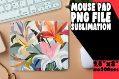 Pastel Spring Garden Pattern Mouse Pad Product Image 1