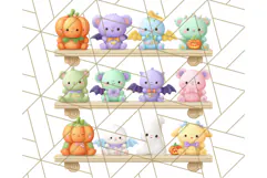 Creepy Carnival Halloween Clipart PNG with Hayride Art Product Image 5