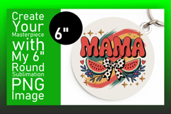 Dynamic Keychain Circle Design Template , Mama Product Image 1