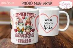 Cute Valentines Photo Mug Wrap template PNG for Sublimation Product Image 3