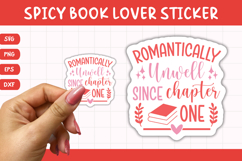 Printable Spicy Book Lover Sticker | Romantically Unwell Product Image 1