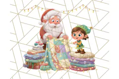 Santa’s Pajama Day Clipart, Cute Christmas Bedtime PNG Product Image 5