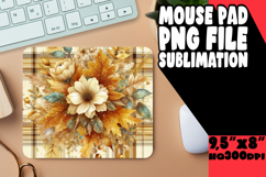 joyful MOUSE MAT Sublimation Style, Autumn Flower Product Image 1