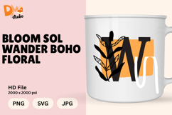 Bloom Sol Wander Boho Floral Monogram Product Image 1