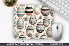 Easter Eggs Mouse Pad Sublimation, Easter Mouse Pad PNG Product Image 1