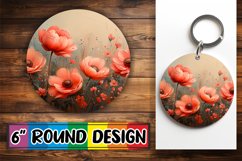 Vibrant Blossom Pattern Keychain &amp; Coaster Assortment Product Image 1