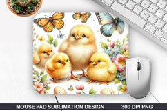 Chicks Mouse Pad Sublimation, Animals Mouse Pad PNG Design Product Image 1