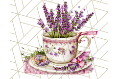 Vintage Floral Teacup Clipart PNG, Blooming Teacups Clip Art Product Image 5
