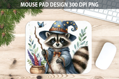 Watercolor Raccoon Mouse Pad Sublimation - Animal PNG Product Image 1