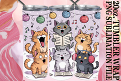 Sublimation Wonders 20oz tumbler wrap, Funny Cat Product Image 1