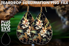 Fun Teardrop Earrings Sublimation, Leopard Prints Product Image 1